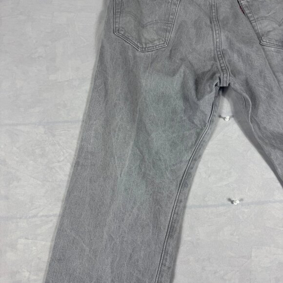Levis 501 Mens Straight Leg Jeans Gray Button Fly 5-Pocket Outdoor Size 38x30 - Picture 7 of 16